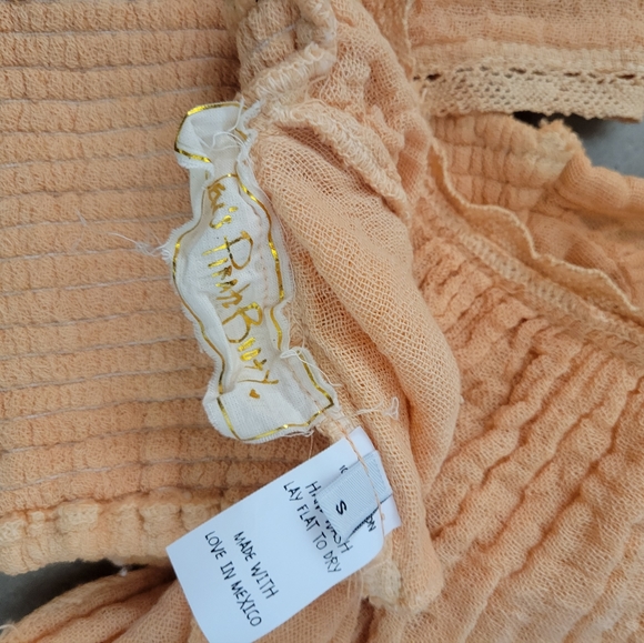 🏴‍☠️ Jen's Pirate Booty ☠️ Cotton Gauze Vision Corset Crop Top Small - Picture 6 of 6